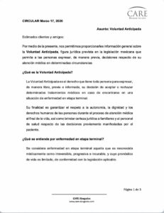 Concepto jurídico de voluntad anticipada y decisiones médicas informadas en el sistema de salud